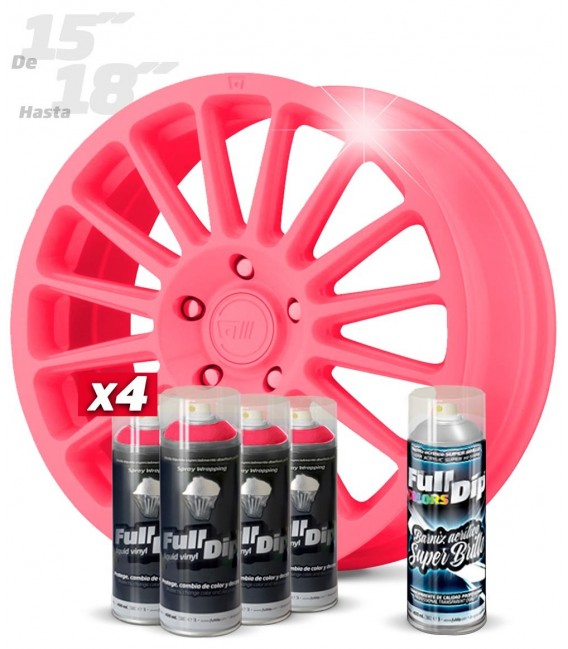 Pack Llantas ROSA CHICLE Brillo 15-18